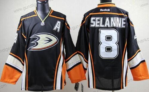 Herren Anaheim Ducks #8 Teemu Selanne Ausweichtrikot Trikots – Schwarz