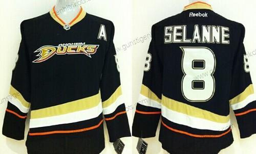 Herren Anaheim Ducks #8 Teemu Selanne Trikots – Schwarz