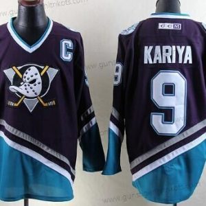 Herren Anaheim Ducks #9 Paul Kariya Retro CCM Trikots – Lila