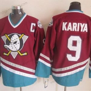 Herren Anaheim Ducks #9 Paul Kariya Retro CCM Trikots – Rot