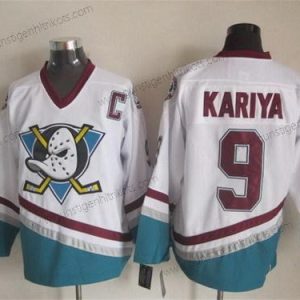 Herren Anaheim Ducks #9 Paul Kariya Retro CCM Trikots – Weiß