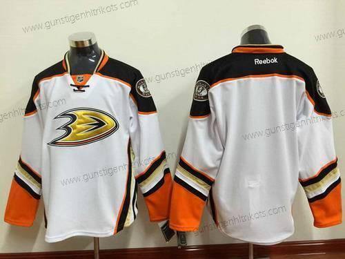 Herren Anaheim Ducks Leer Ausweichtrikot Trikots – Weiß