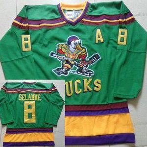 Herren Anaheim Mighty Ducks #8 Teemu Selanne 1991-92 CCM Vintage Trikots – Grün