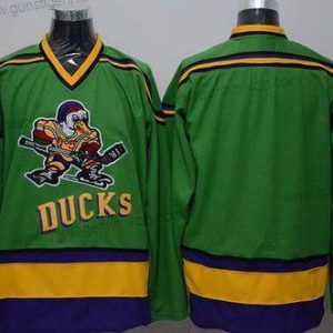 Herren Anaheim Mighty Ducks Leer 1991-92 CCM Vintage Trikots – Grün