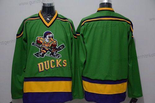 Herren Anaheim Mighty Ducks Leer 1991-92 CCM Vintage Trikots – Grün