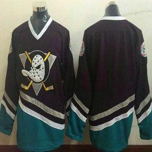 Herren Anaheim Mighty Ducks Leer 1995-96 CCM Vintage Trikots – Lila