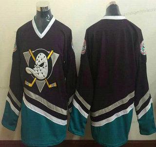 Herren Anaheim Mighty Ducks Leer 1995-96 CCM Vintage Trikots – Lila