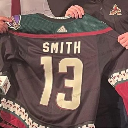 Herren Arizona Coyotes #13 Nathan Smith Retro Kachina Trikots – Schwarz