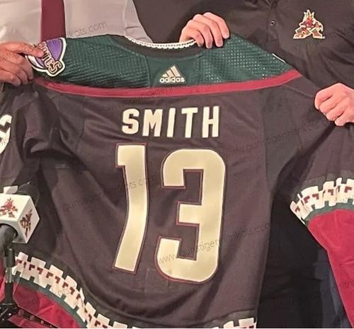 Herren Arizona Coyotes #13 Nathan Smith Retro Kachina Trikots – Schwarz