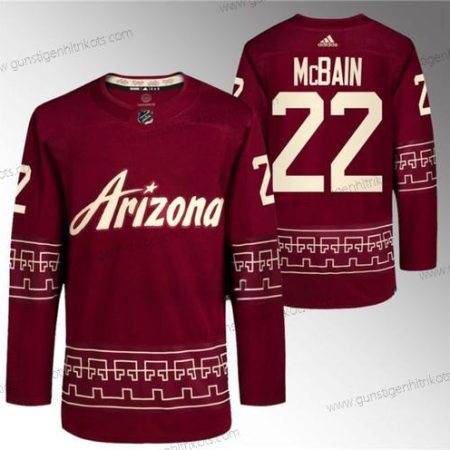 Herren Arizona Coyotes #22 Jack Mcbain ersatzweise Pro Trikots – Rot