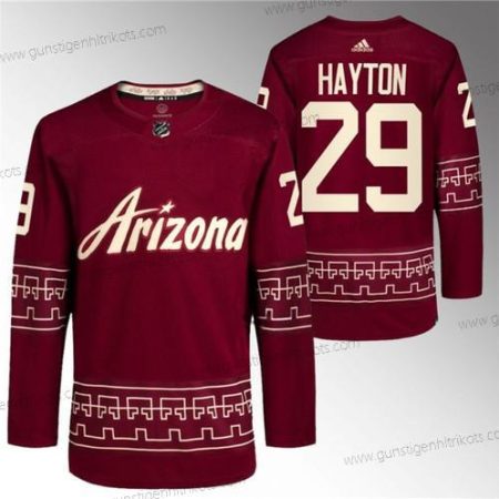 Herren Arizona Coyotes #29 Barrett Hayton ersatzweise Pro Trikots – Rot