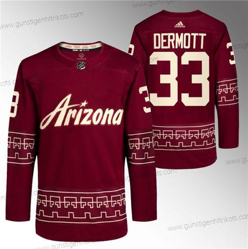 Herren Arizona Coyotes #33 Travis Dermott ersatzweise Pro Trikots – Rot