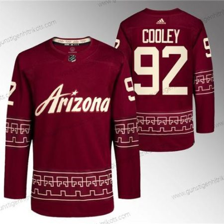 Herren Arizona Coyotes #92 Logan Cooley ersatzweise Pro Trikots – Rot