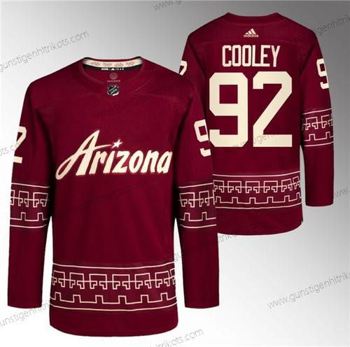 Herren Arizona Coyotes #92 Logan Cooley ersatzweise Pro Trikots – Rot