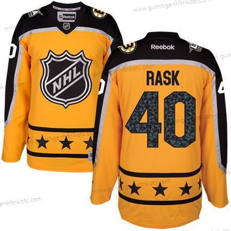 Herren Atlantic Division Boston Bruins #40 Tuukka Rask Reebok 2017 NHL All-Star Strickerei Ice Hockey Trikots – Gelb