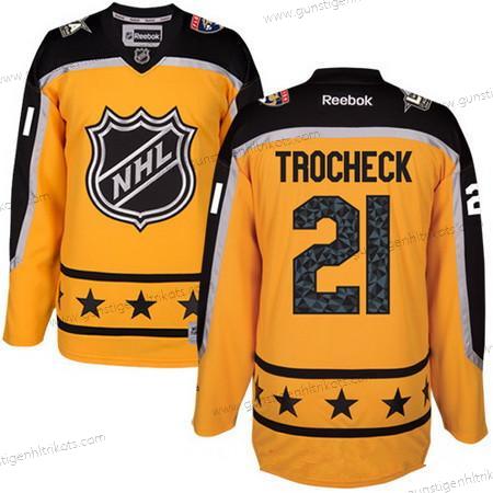 Herren Atlantic Division Florida Panthers #21 Vincent Trocheck Reebok 2017 NHL All-Star Strickerei Ice Hockey Trikots – Gelb