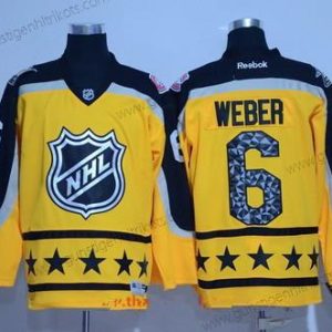 Herren Atlantic Division Montreal Canadiens #6 Shea Weber Reebok 2017 NHL All-Star Strickerei Ice Hockey Trikots – Gelb