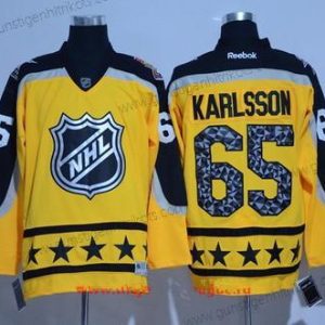 Herren Atlantic Division Ottawa Senators #65 Erik Karlsson Reebok 2017 NHL All-Star Strickerei Ice Hockey Trikots – Gelb