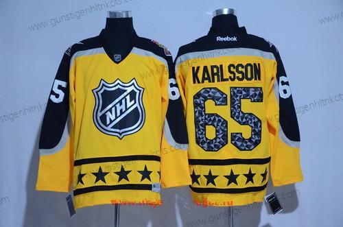 Herren Atlantic Division Ottawa Senators #65 Erik Karlsson Reebok 2017 NHL All-Star Strickerei Ice Hockey Trikots – Gelb