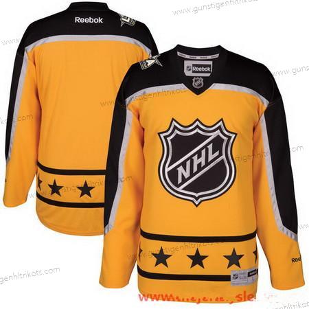 Herren Atlantic Division Reebok 2017 NHL All-Star Leer Strickerei Hockey Trikots – Gelb