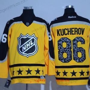 Herren Atlantic Division Tampa Bay Lightning #86 Nikita Kucherov Reebok 2017 NHL All-Star Strickerei Ice Hockey Trikots – Gelb