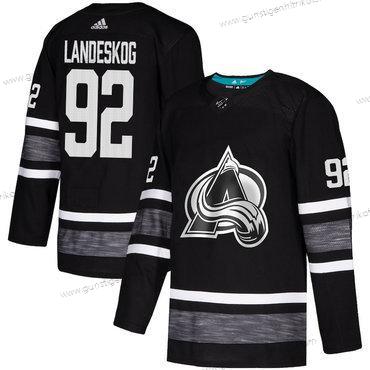 Herren Avalanche #92 Gabriel Landeskog Authentisch 2019 All-Star Strickerei Hockey Trikots – Schwarz