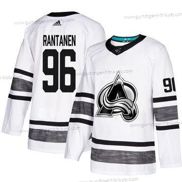 Herren Avalanche #96 Mikko Rantanen Authentisch 2019 All-Star Strickerei Hockey Trikots – Weiß