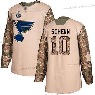 Herren Blaus #10 Brayden Schenn Authentisch 2017 Veterans Day Stanley Cup Final Bound Strickerei Hockey Trikots – Tarnfarbe