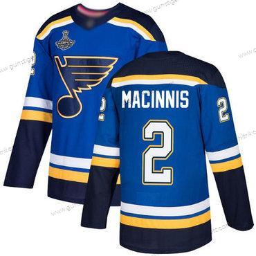 Herren Blaus #2 Al Macinnis Heimtrikots Authentisch Stanley Cup Champions Strickerei Hockey Trikots – Blau