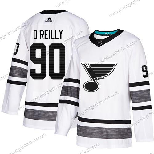 Herren Blaus #90 Ryan O’Reilly Authentisch 2019 All-Star Strickerei Hockey Trikots – Weiß