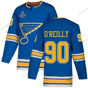 Herren Blaus #90 Ryan O’Reilly ersatzweise Authentisch Stanley Cup Champions Strickerei Hockey Trikots – Blau