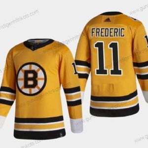 Herren Boston Bruins #11 Trent Frederic Strickerei NHL Trikots – Gold