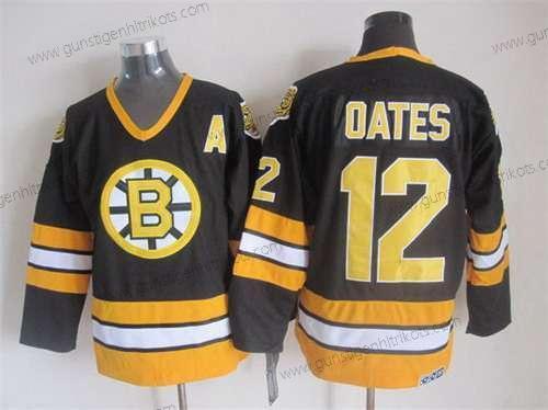 Herren Boston Bruins #12 Adam Oates 1981-82 CCM Vintage Trikots – Schwarz