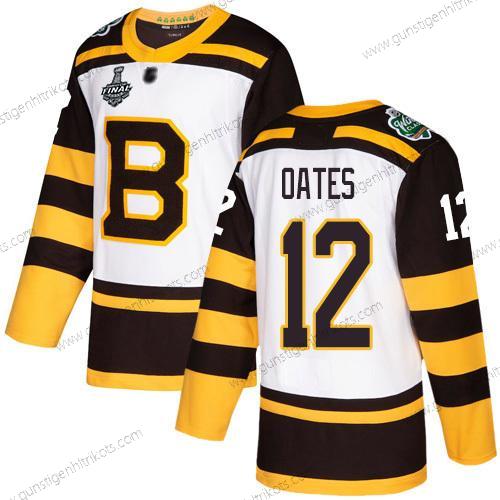 Herren Boston Bruins #12 Adam Oates Authentisch 2019 Winter Klassisch 2019 Stanley Cup Final Bound Strickerei Hockey Trikots – Weiß