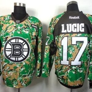 Herren Boston Bruins #17 Milan Lucic 2014 Trikots – Tarnfarbe