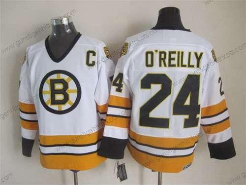 Herren Boston Bruins #24 Terry O’Reilly 1981-82 CCM Vintage Trikots – Weiß