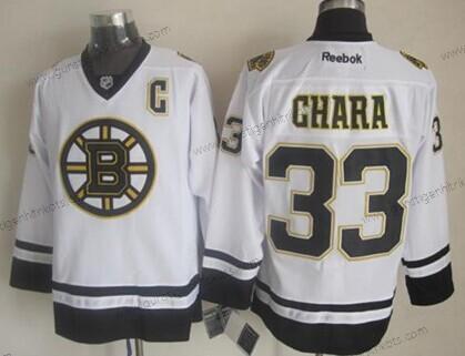 Herren Boston Bruins #33 Zdeno Chara 2014 Trikots – Weiß