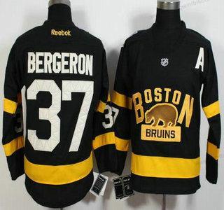 Herren Boston Bruins #37 Patrice Bergeron Reebok 2016 Winter Klassisch Premier Trikots – Schwarz