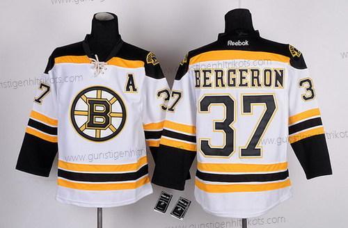 Herren Boston Bruins #37 Patrice Bergeron Trikots – Weiß