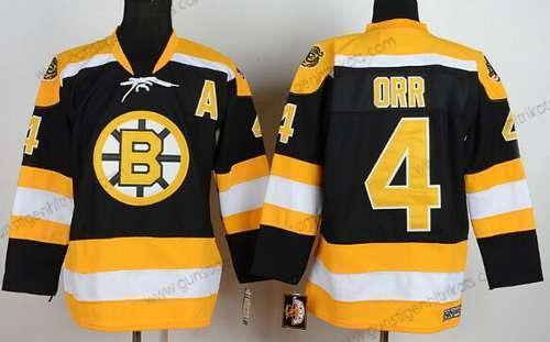 Herren Boston Bruins #4 Bobby Orr 1967-68 CCM Vintage Trikots – Schwarz