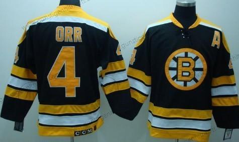 Herren Boston Bruins #4 Bobby Orr Retro CCM Trikots – Schwarz