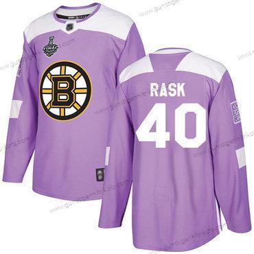 Herren Boston Bruins #40 Tuukka Rask Authentisch Bekämpft Krebs 2019 Stanley Cup Final Bound Strickerei Hockey Trikots – Lila