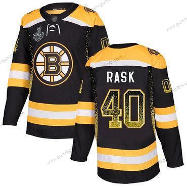 Herren Boston Bruins #40 Tuukka Rask Heimtrikots Authentisch 2019 Stanley Cup Final Bound Strickerei Hockey Trikots Version 2 – Schwarz