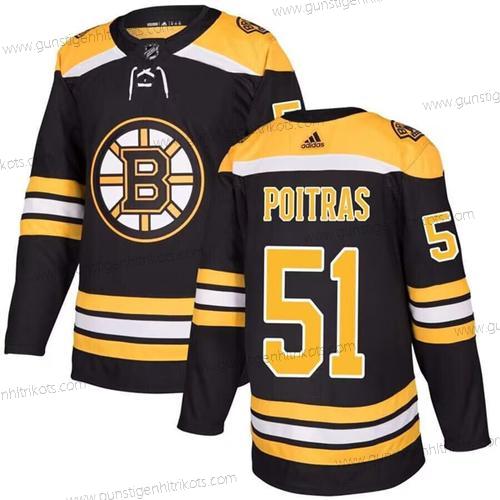 Herren Boston Bruins #51 Matt Poitras Strickerei Trikots – Schwarz