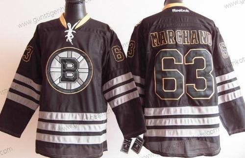 Herren Boston Bruins #63 Brad Marchand Ice Trikots – Schwarz