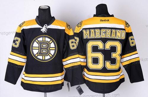 Herren Boston Bruins #63 Brad Marchand Trikots – Schwarz