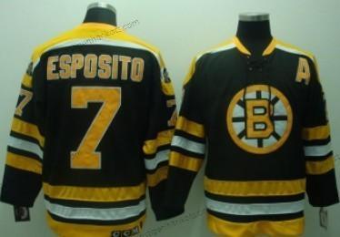 Herren Boston Bruins #7 Phil Esposito Retro CCM Trikots – Schwarz