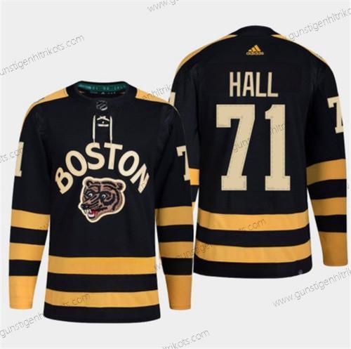 Herren Boston Bruins #71 Taylor Hall Klassisch Primegreen Strickerei Trikots – Schwarz