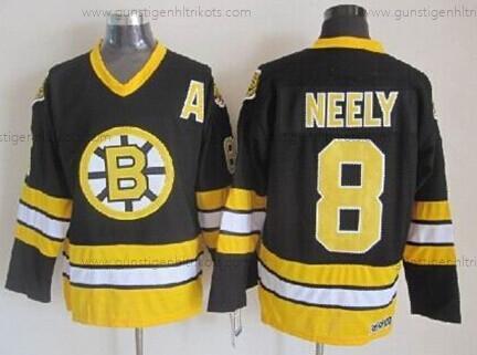 Herren Boston Bruins #8 Cam Neely Retro CCM Trikots – Schwarz