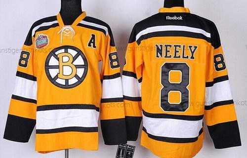 Herren Boston Bruins #8 Cam Neely Trikots – Gelb